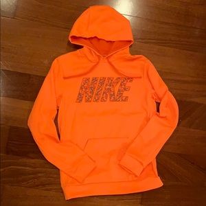 orange nike sports hoodie
